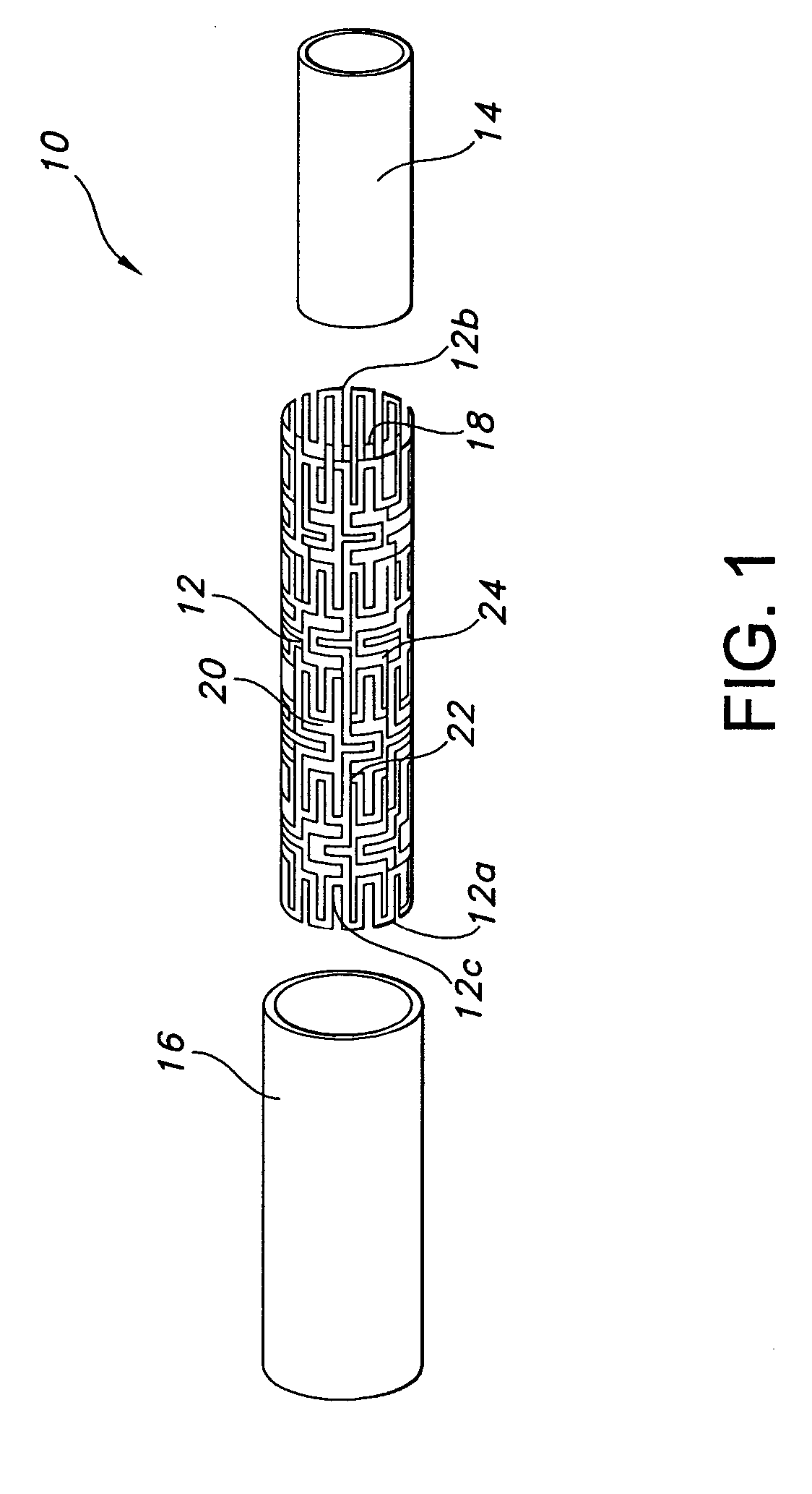 Covered stent with biologically active material