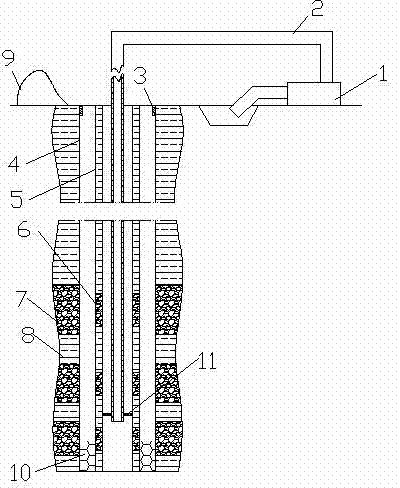 Geothermal well layer-by-layer filter material feeding process