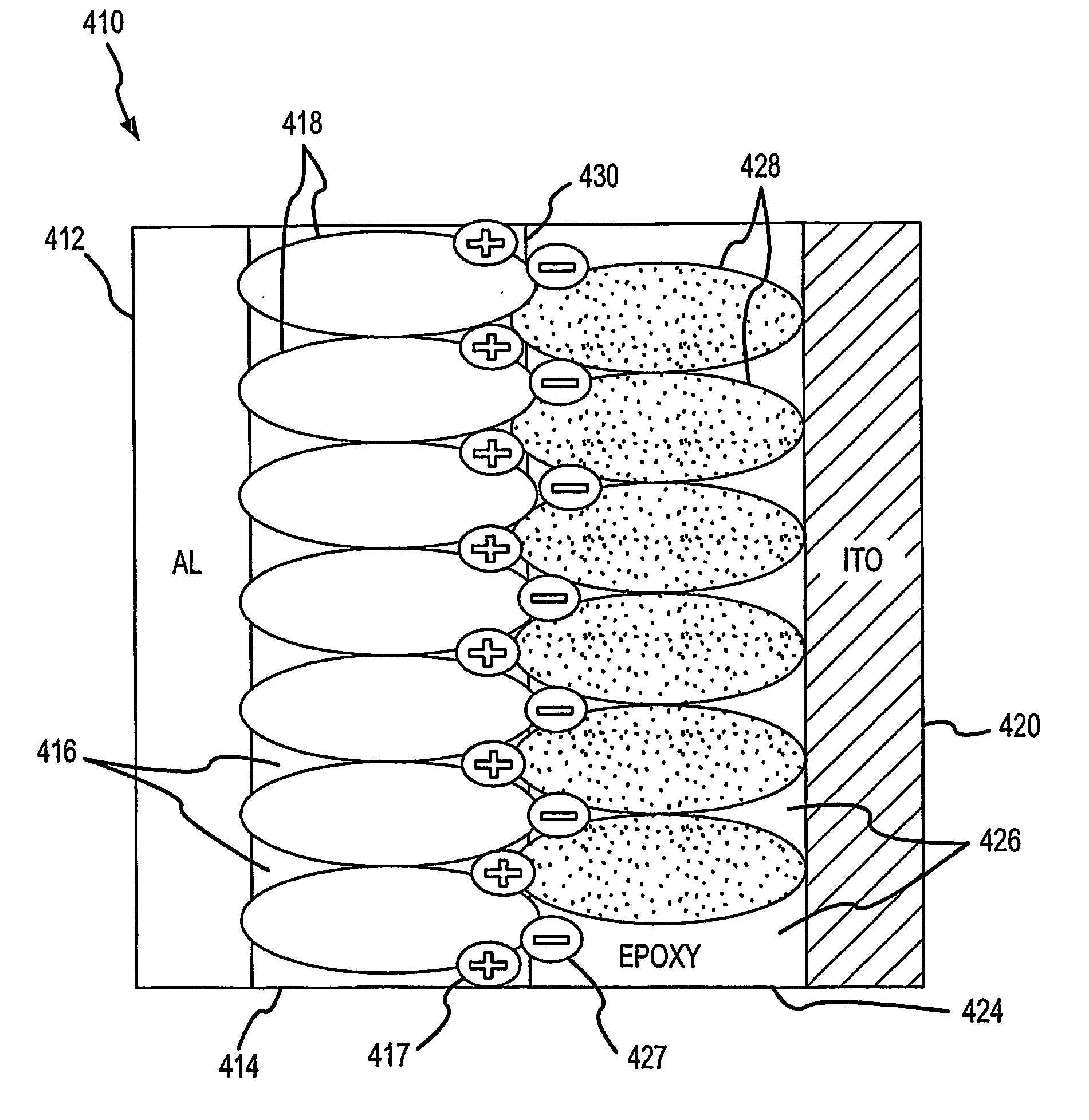 Organic photovoltaic cells with an electric field integrally-formed at the heterojunction interface