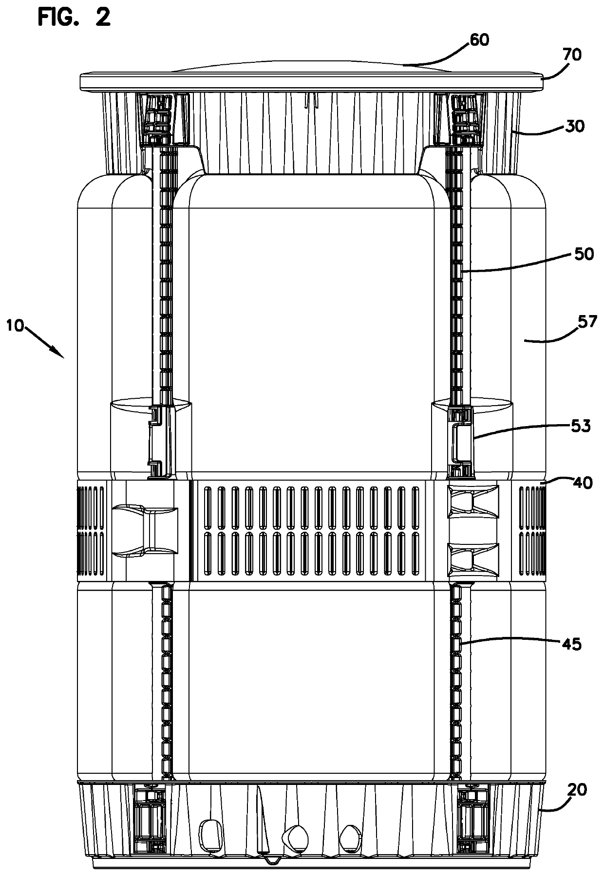 Collapsible bulk material container