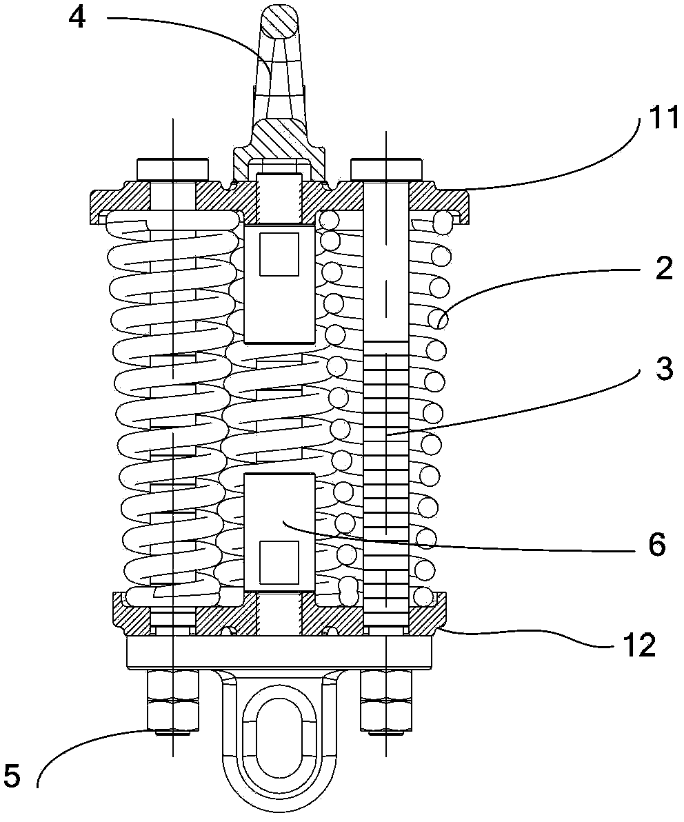 Conical helical spring buffer