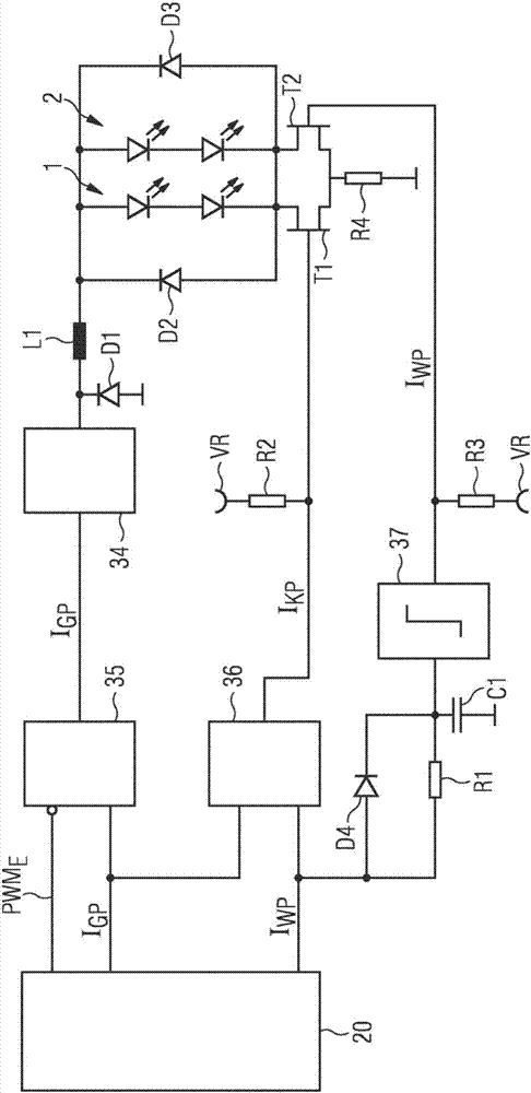 Method for controlling an led lamp, and led lamp