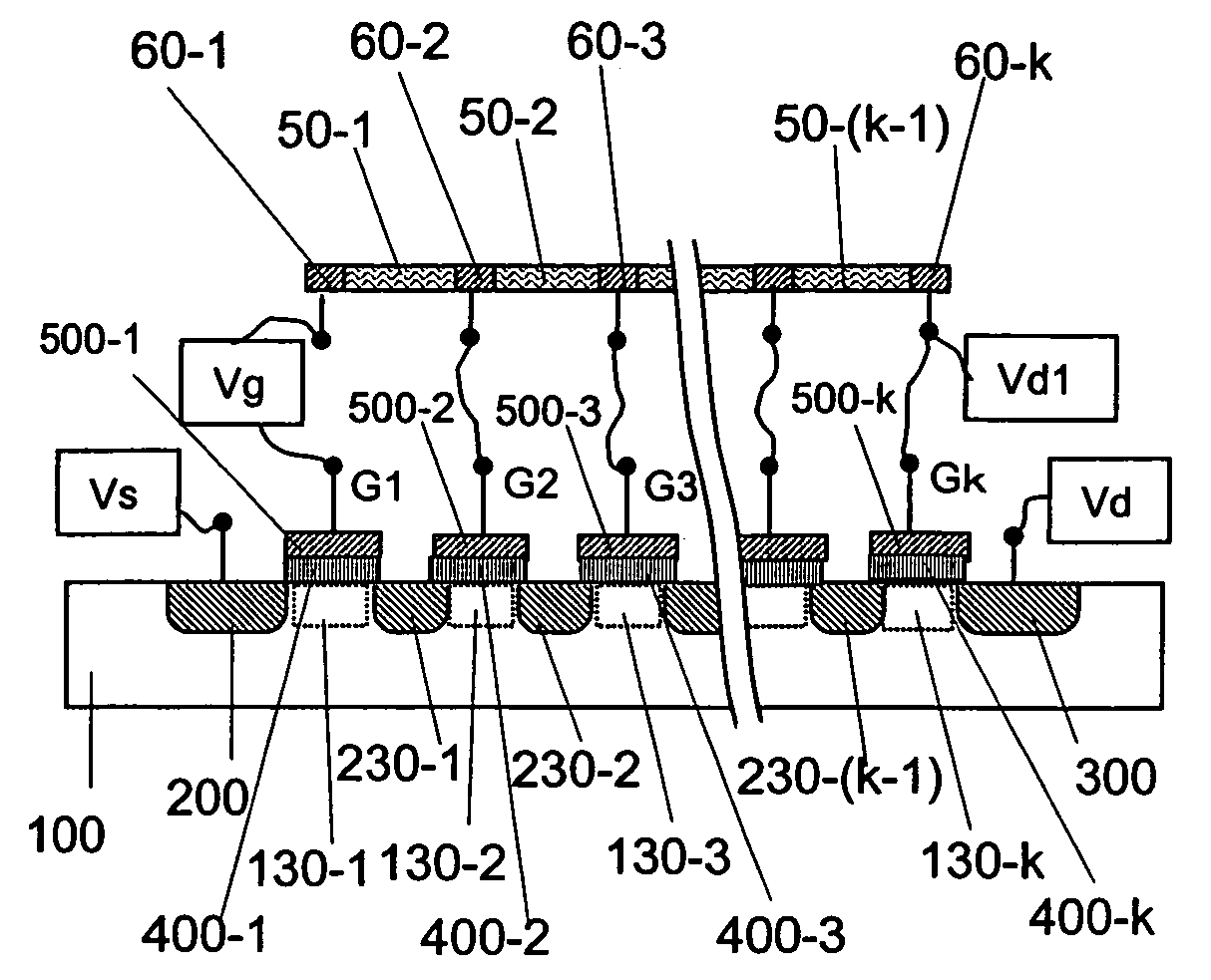 High voltage operating field effect transistor, bias circuit therefor and high voltage circuit thereof