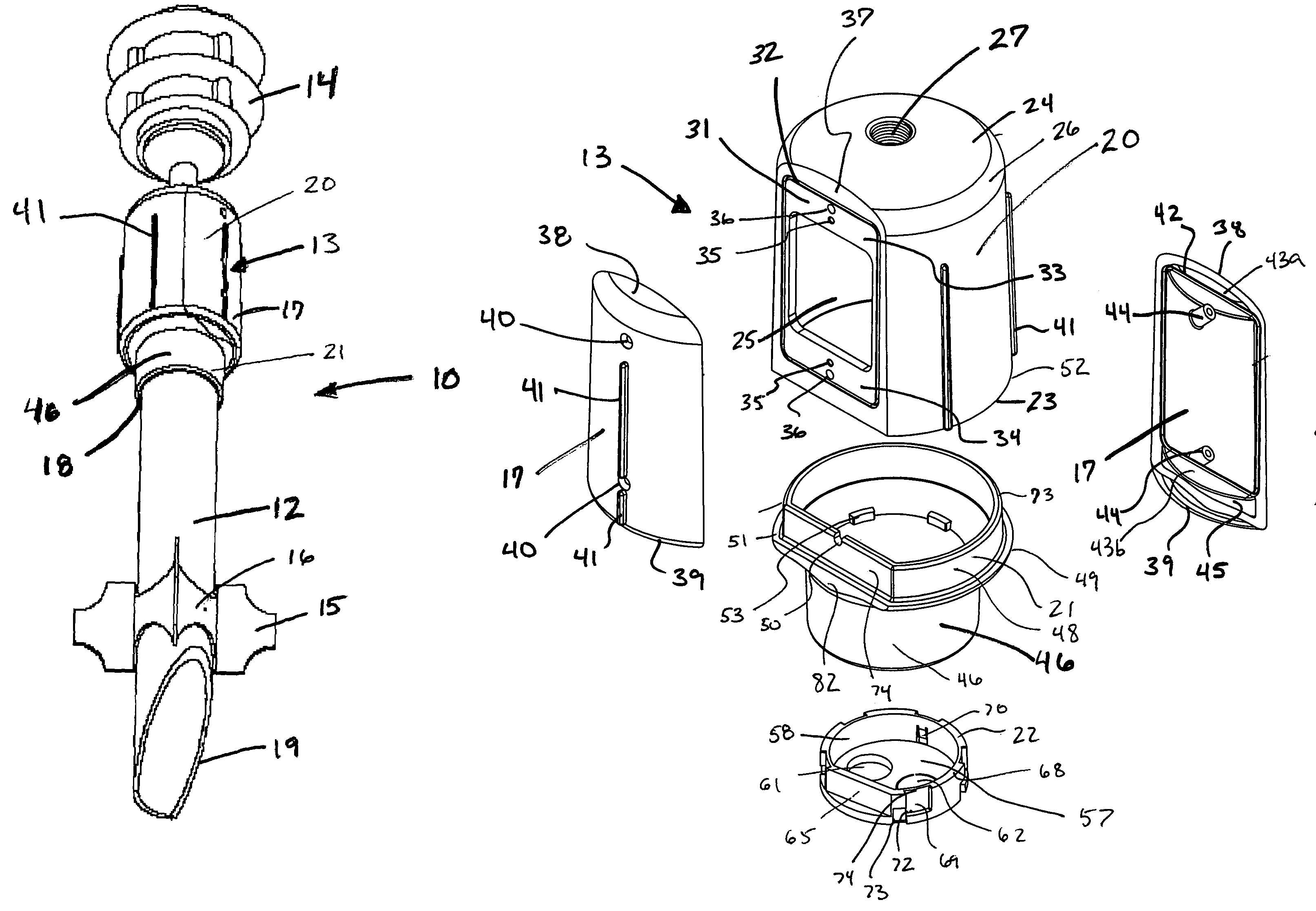 Landscape lightpost with receptacle cavity