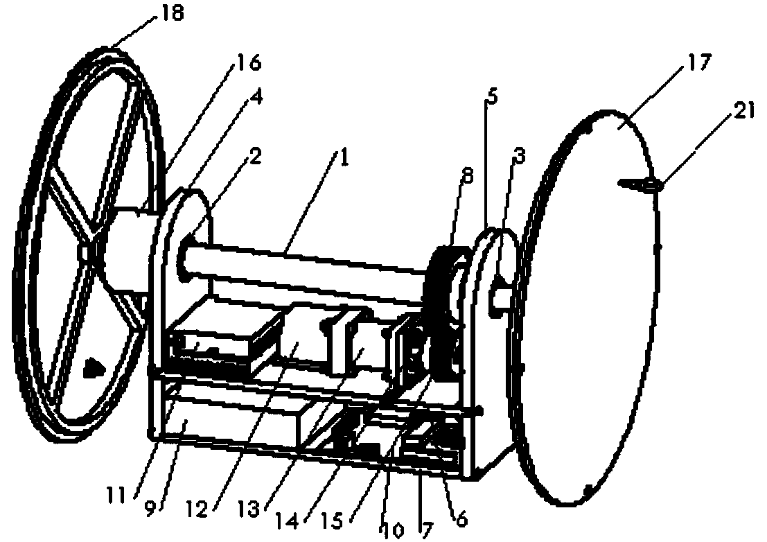 Oil tank cleaning robot with squirrel-cage structure