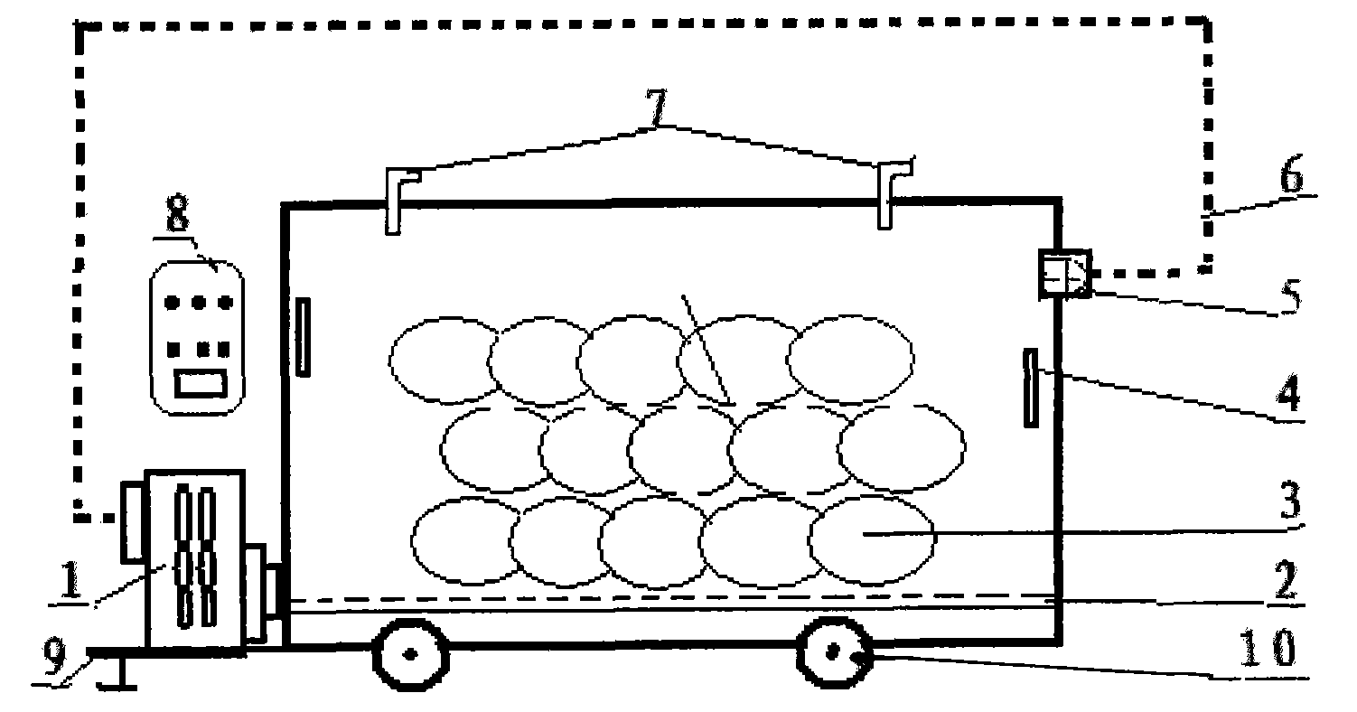 Insect-killing device with precipitation for bagged grain