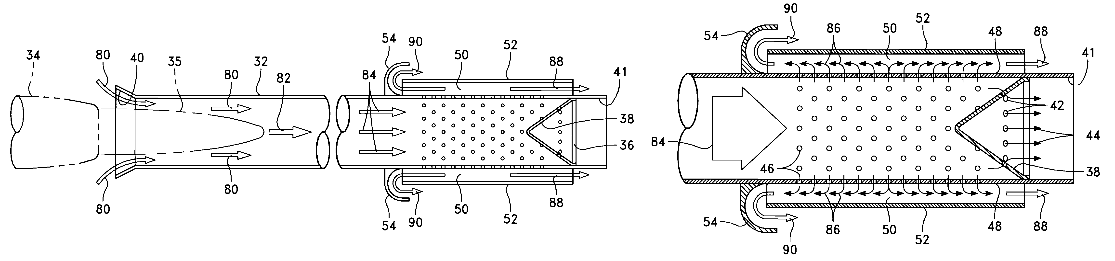 Noise attenuation device for reducing jet engine noise during testing