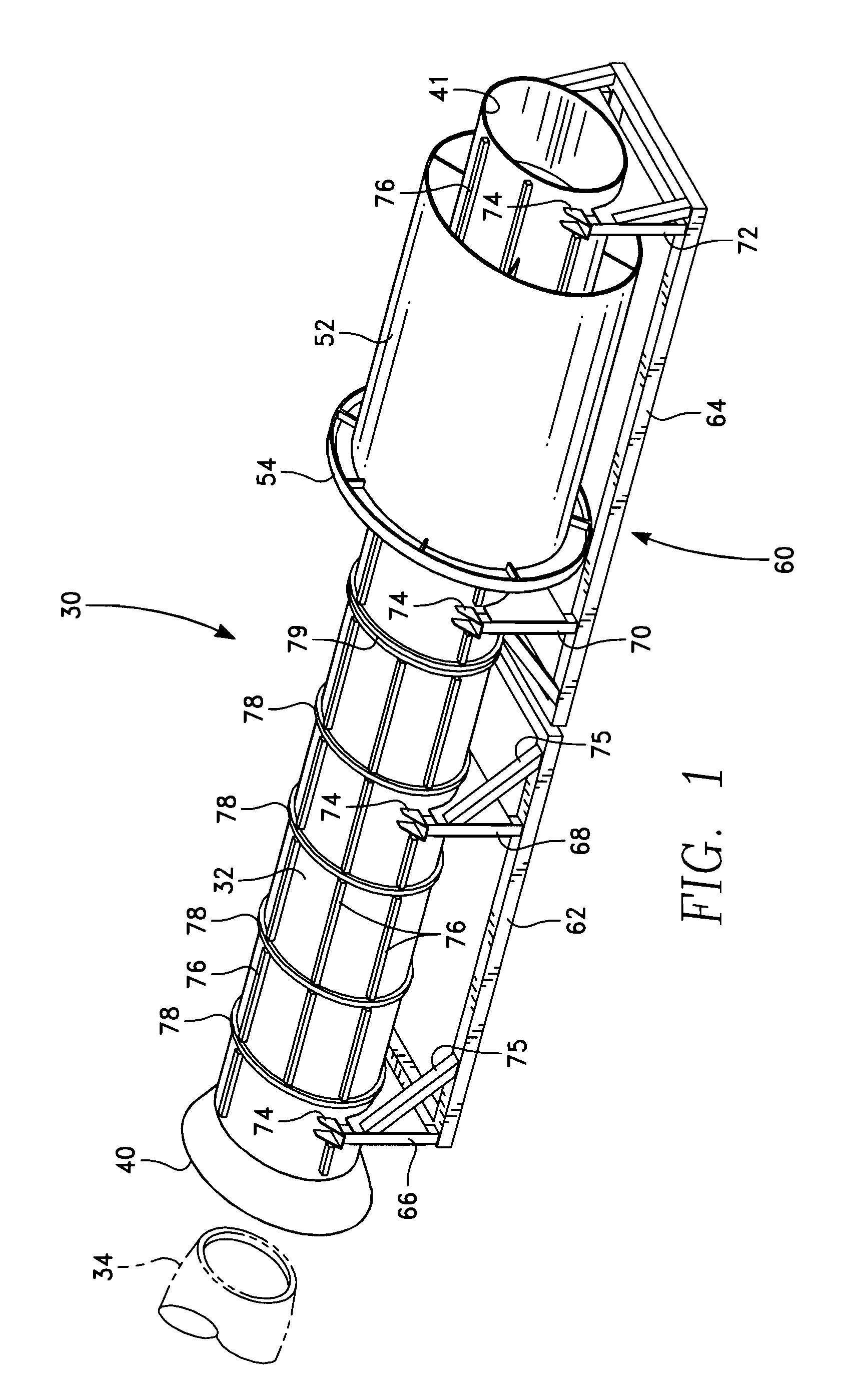 Noise attenuation device for reducing jet engine noise during testing