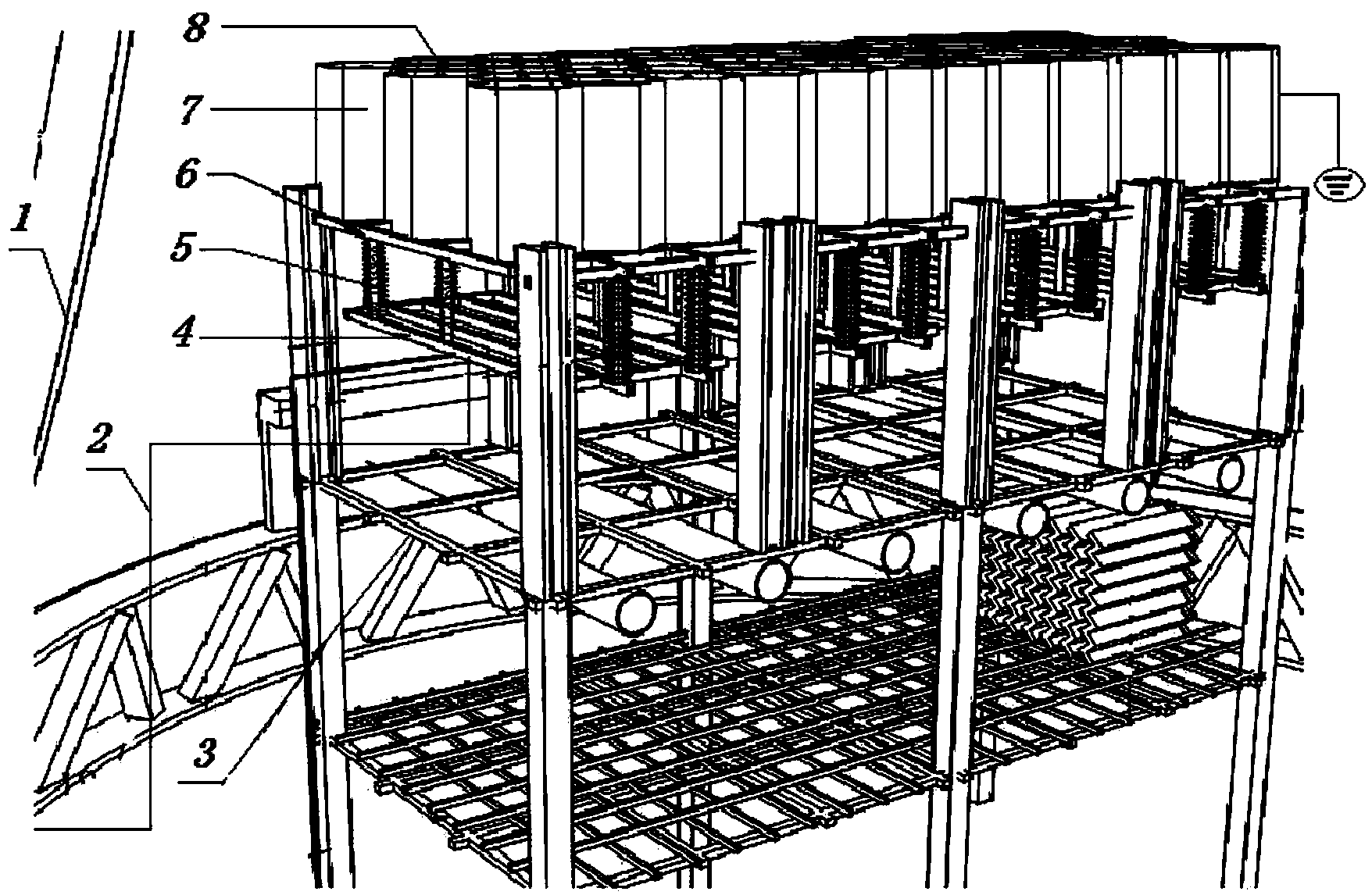 Device for reducing temperature of circulation water of cooling tower