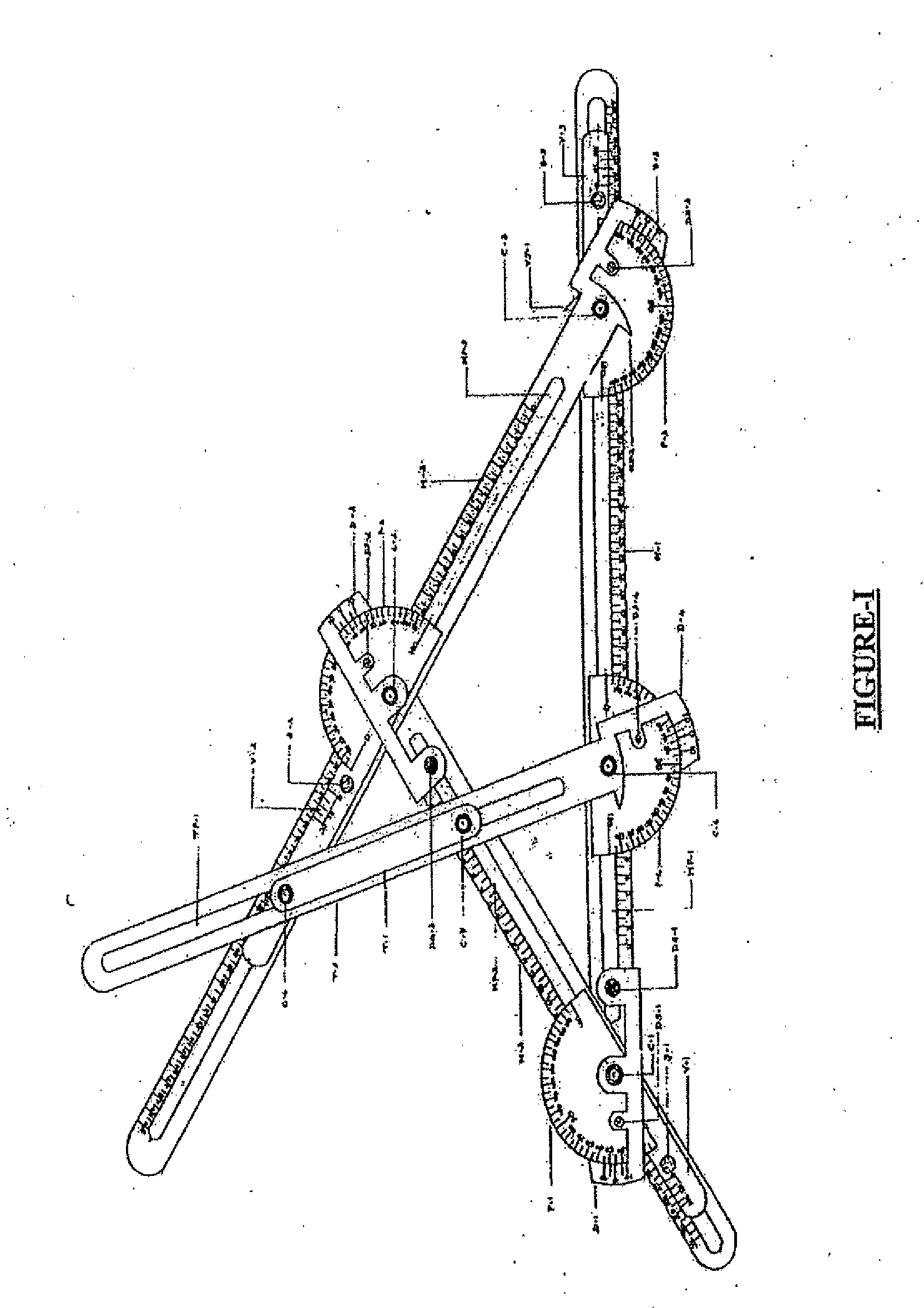 Multipurpose instrument for triangle solutions, measurements and geometrical applications called triometer