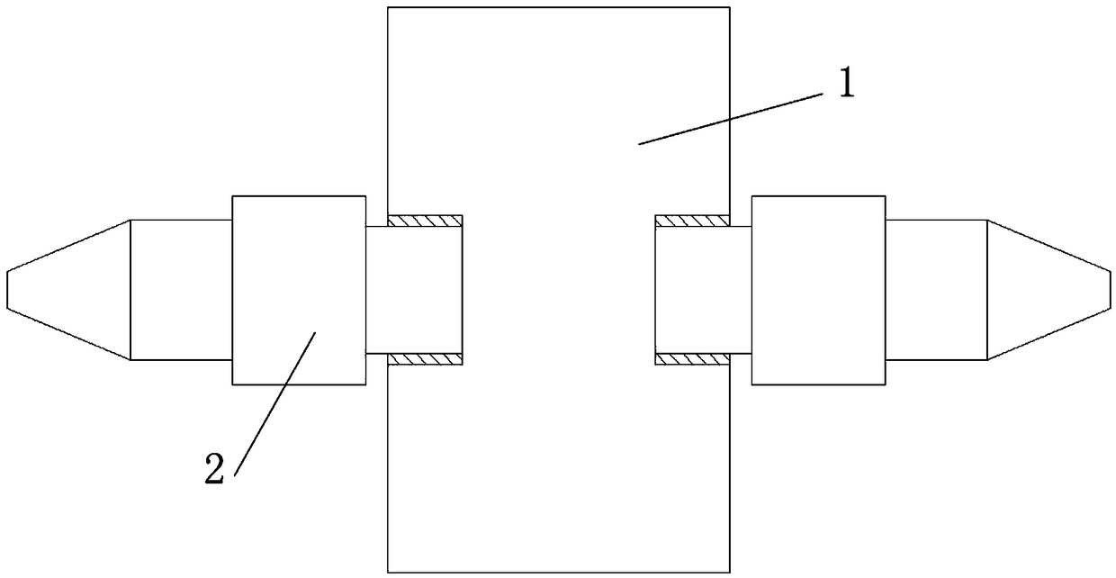 Broadband high-reliability coaxial-suspended coplanar waveguide transferring device