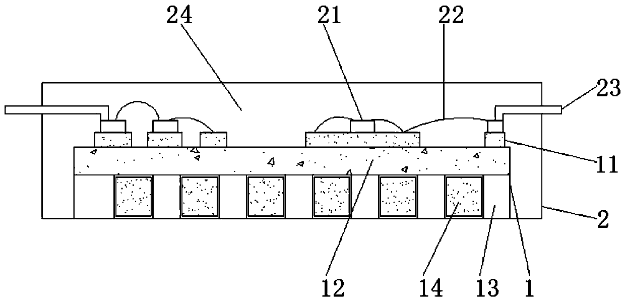 Substrate for packaging high-power LED, manufacturing method of substrate, and packaging structure of substrate