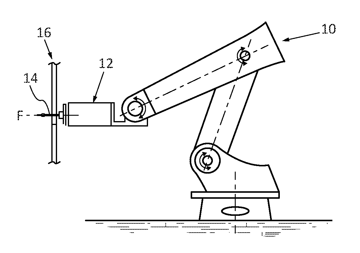 Effector comprising a contact surface having an interface made of a ductile material