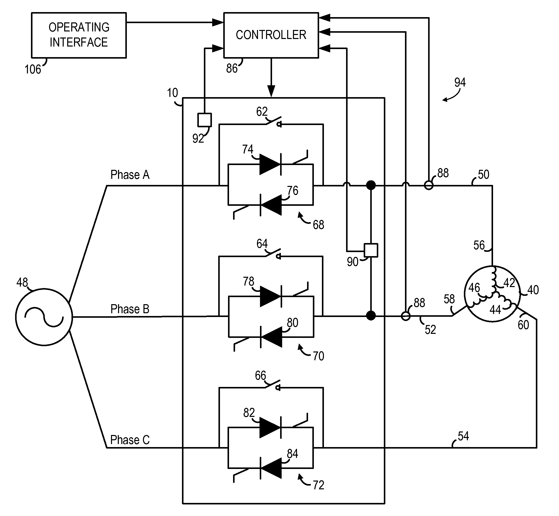 Soft starter system and method of operating same