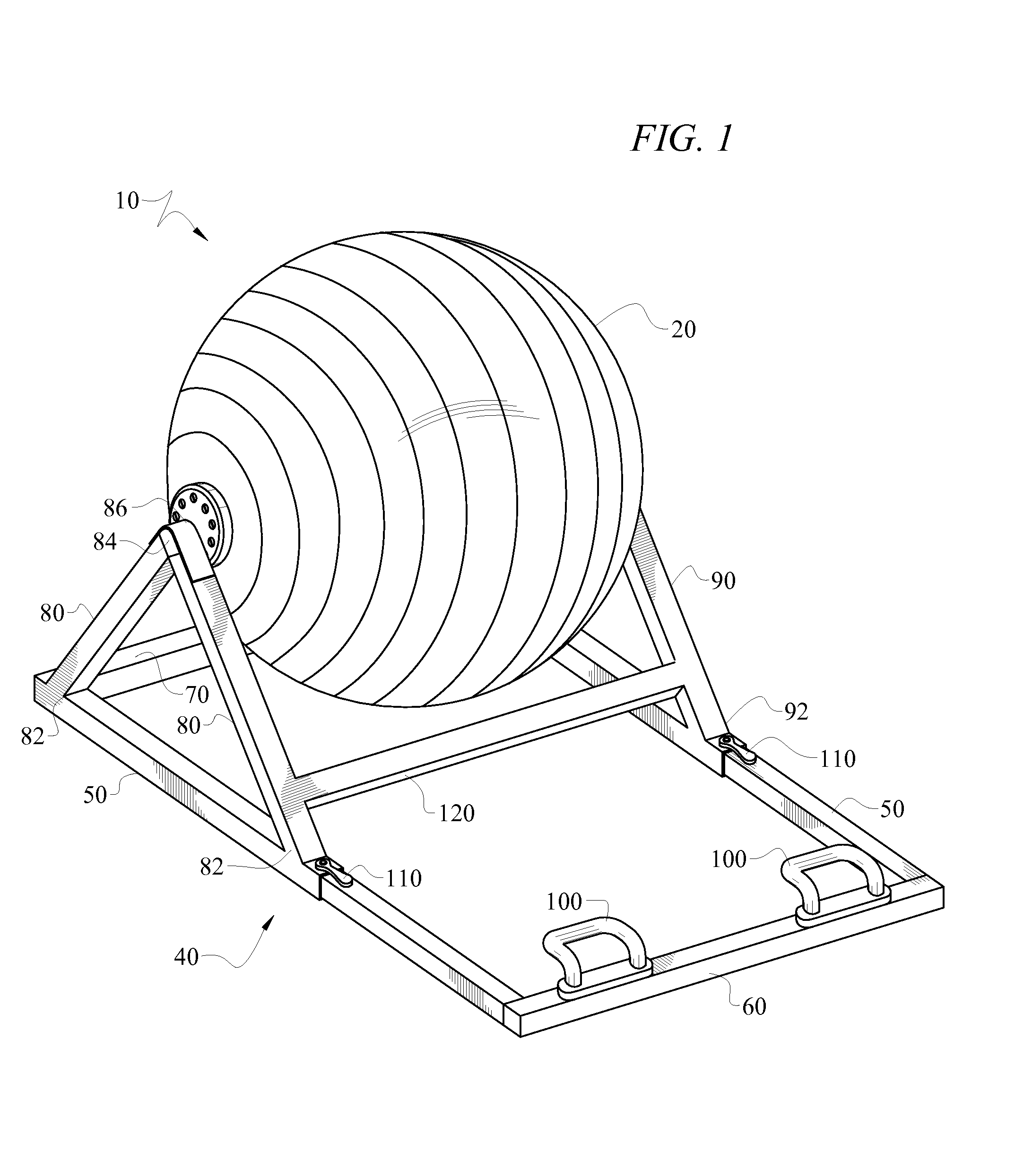 Exercise Ball Mounted for Rotation