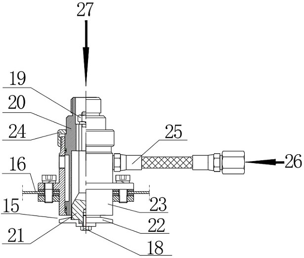 Acoustic low-pressure water mist fire extinguishing device for lithium ion power battery box of electric motor coach