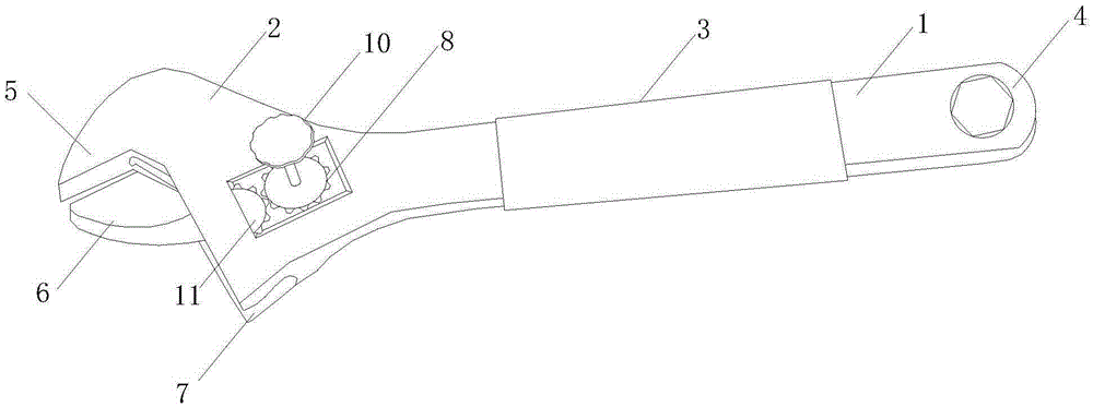 Movable wrench convenient to use