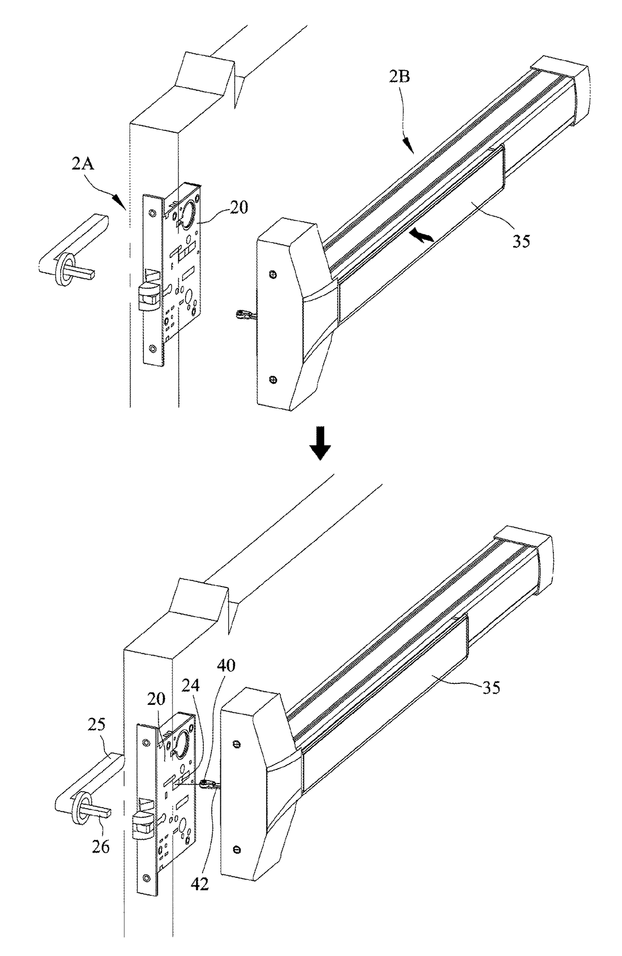 Fire door lock