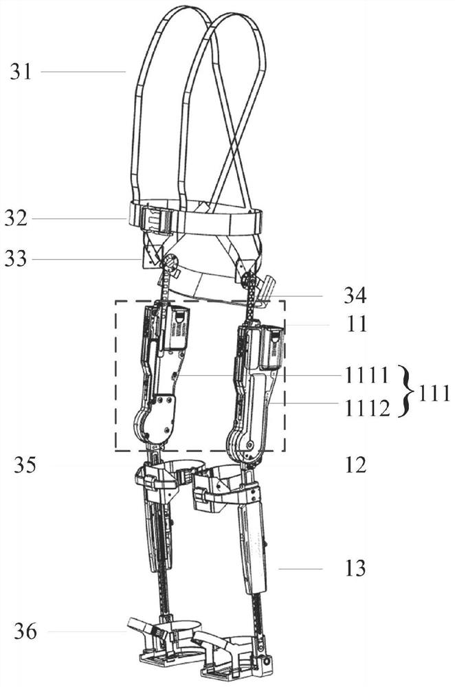 Passive wearable lower limb exoskeleton robot with three-stage limiting support