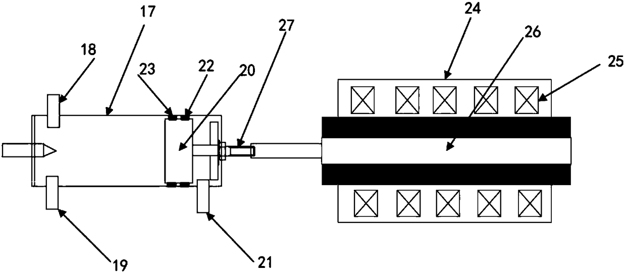 Integrated testing and control system of internal combustion type free piston linear power generator with piston travel-controllable effect