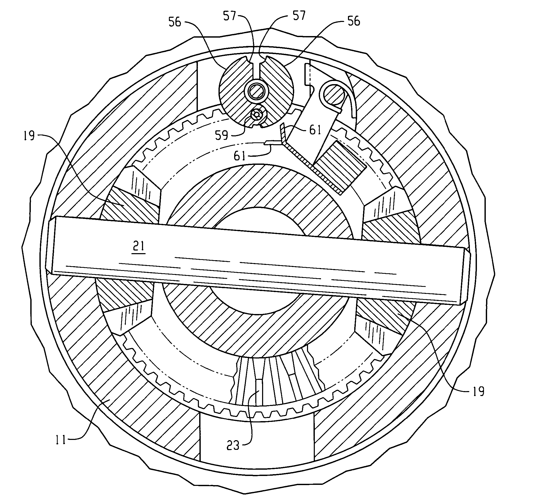 Mechanical locking differential lockout mechanism