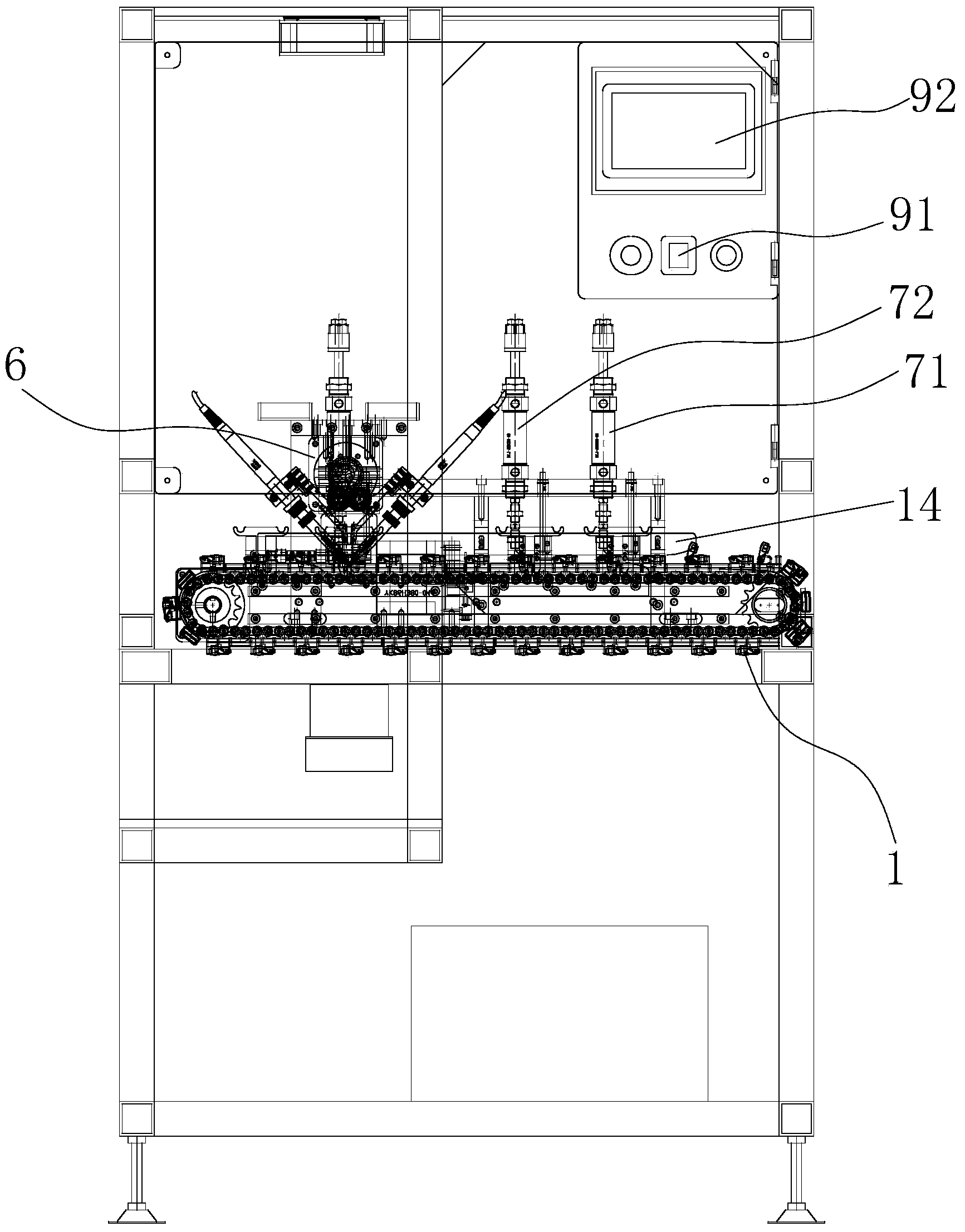 Automatic welding machine of DC wire