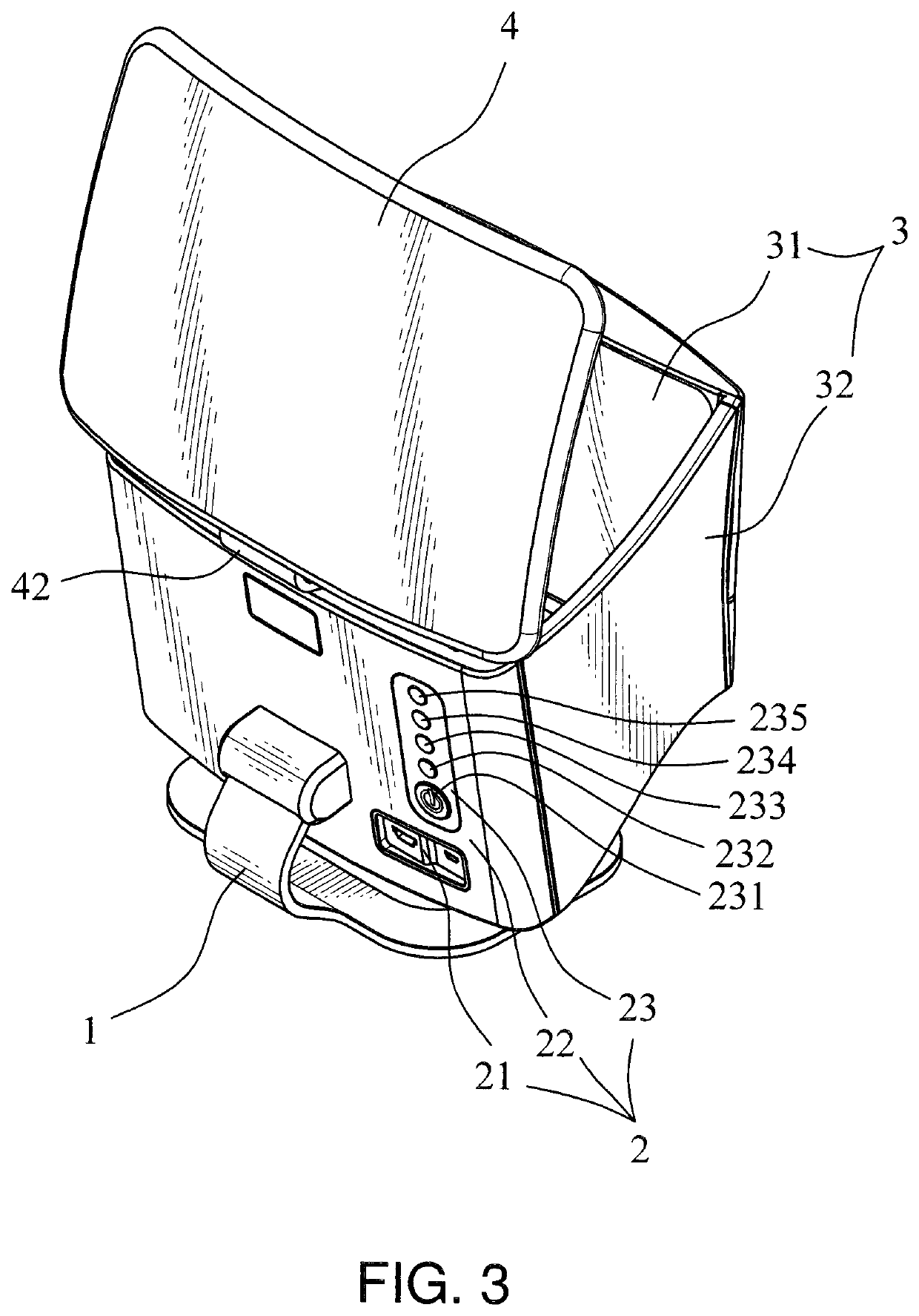 Magnifying display screen device