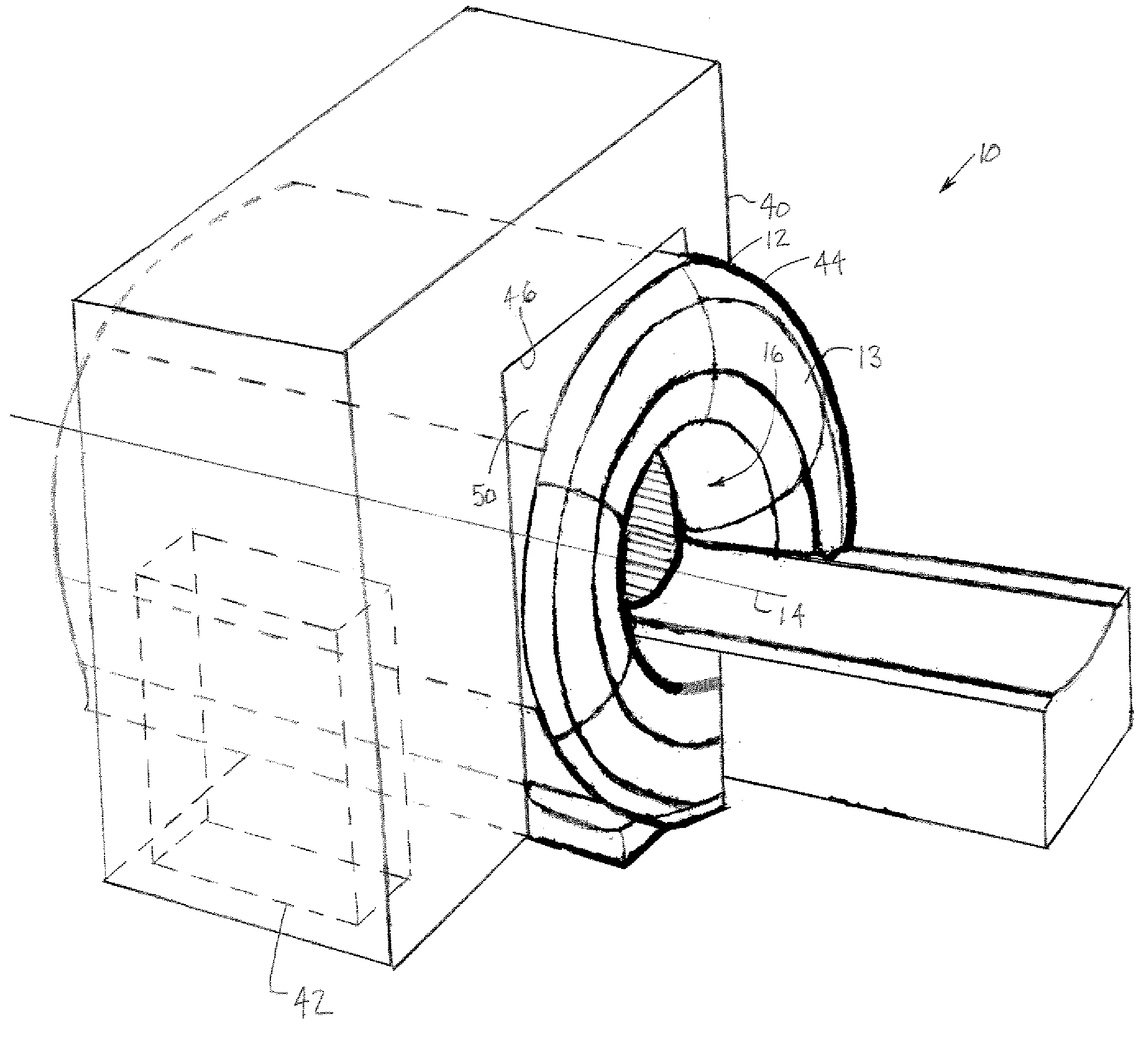 Integrated electronic RF shielding apparatus for an MRI magnet