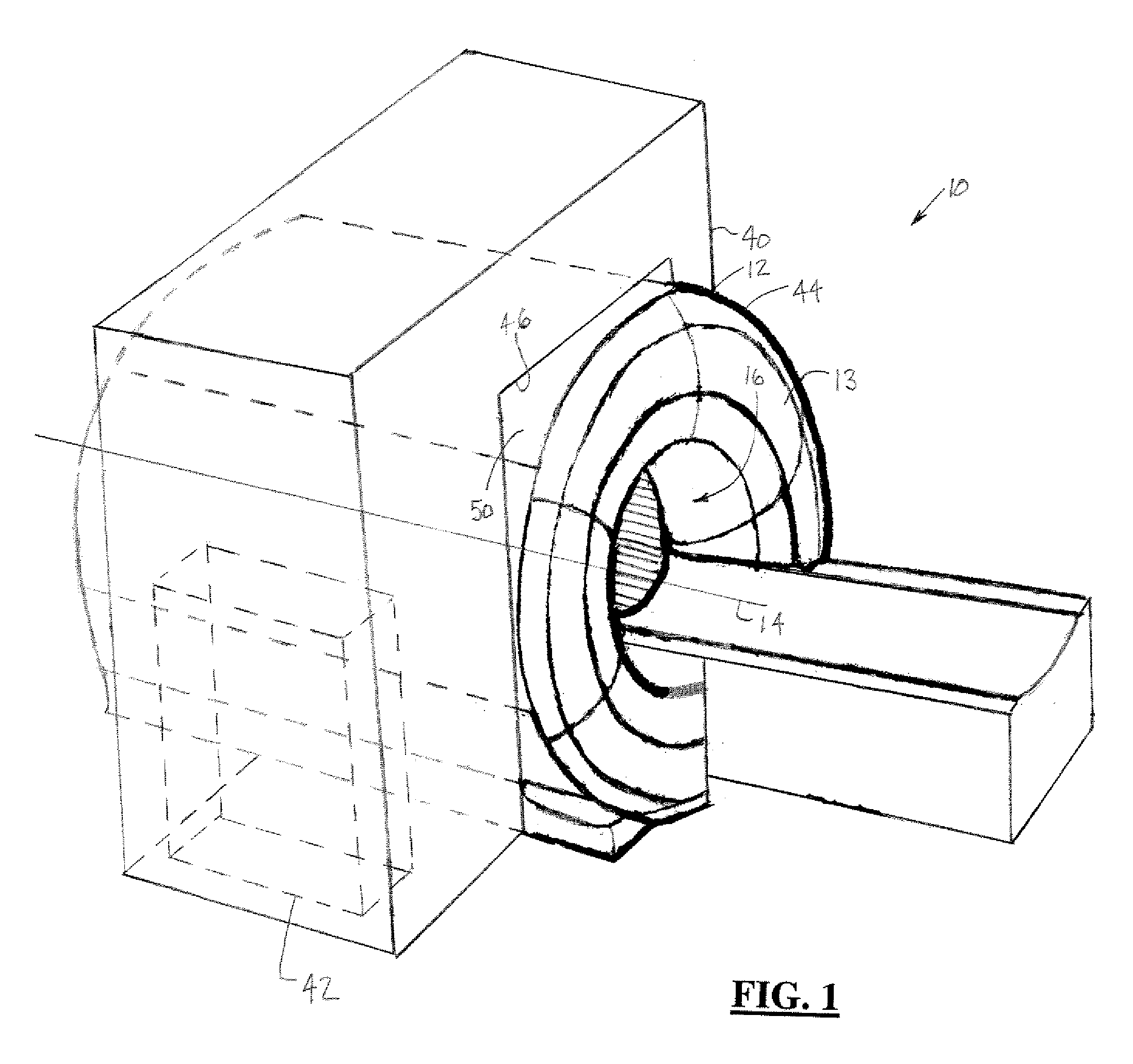 Integrated electronic RF shielding apparatus for an MRI magnet