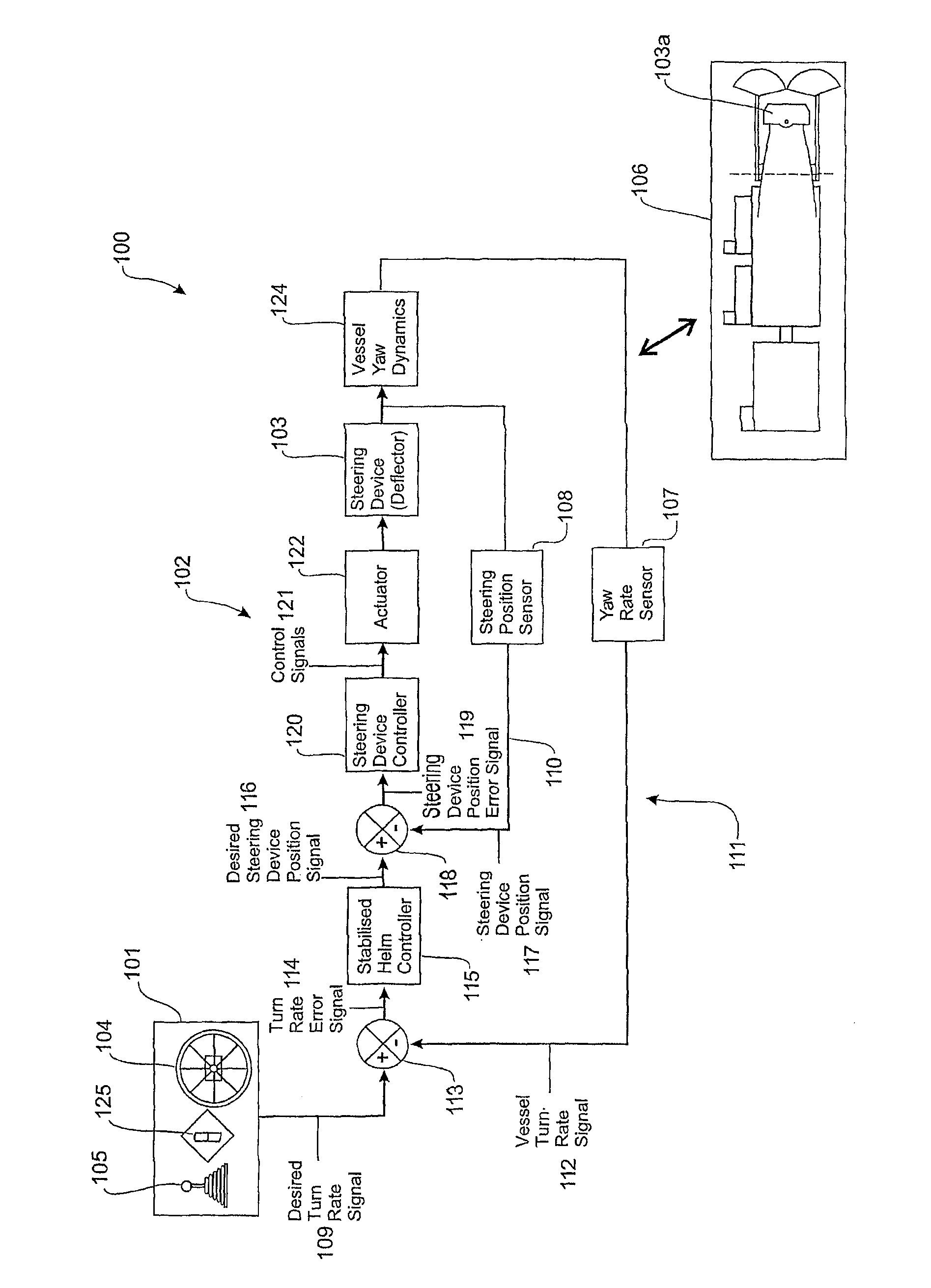 Steering system for a marine vessel