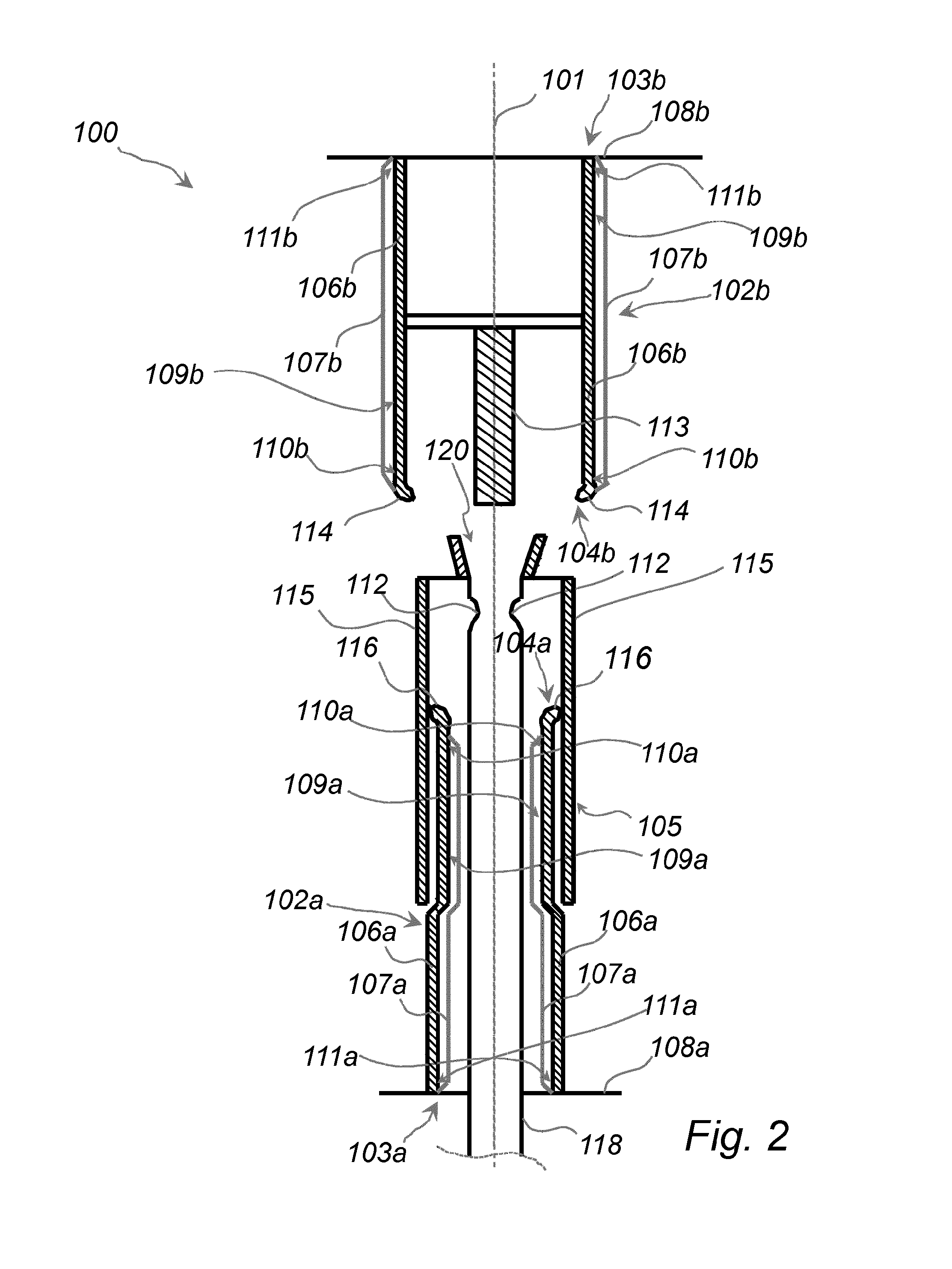 Dual current path for high rated currents