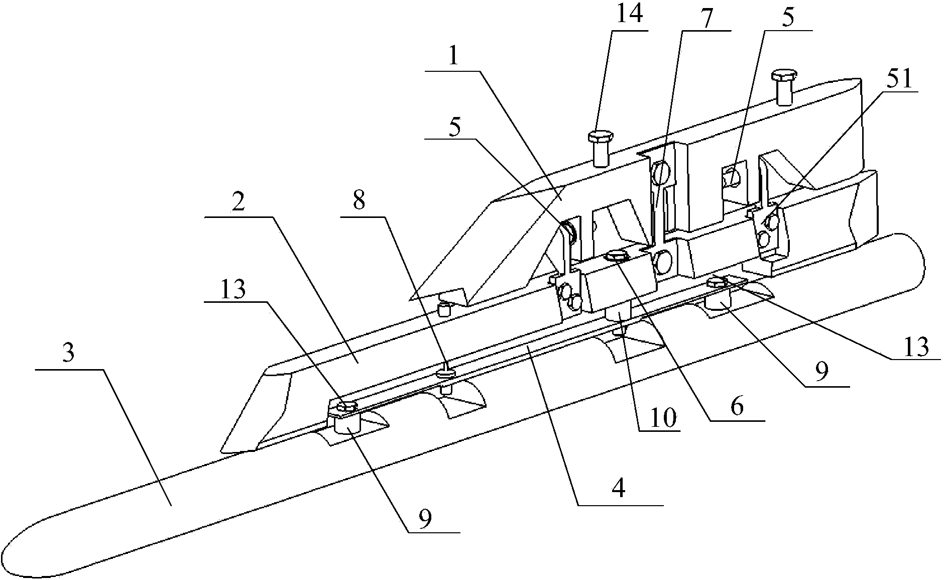 Three-freedom-degree simulation external store flutter model for wind tunnel test