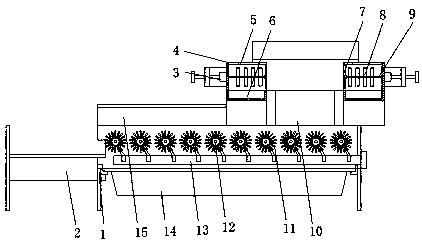 Hairy root removing device for iron stick yam harvesting