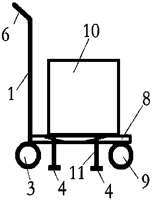 Logistics unloading trolley and using method thereof