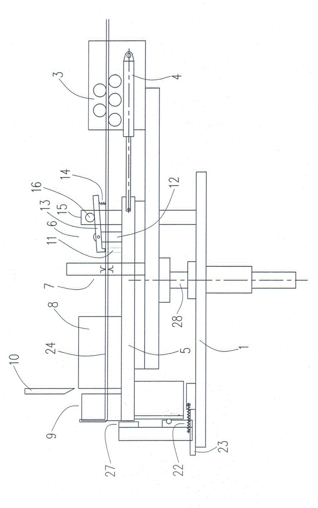 Automatic conveying, cutting and molding device for conducting wires used for producing LED energy saving lamps