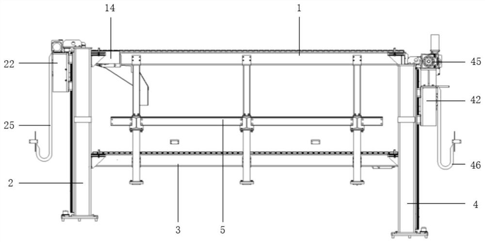 Base plate conveying and returning three-dimensional conveying device