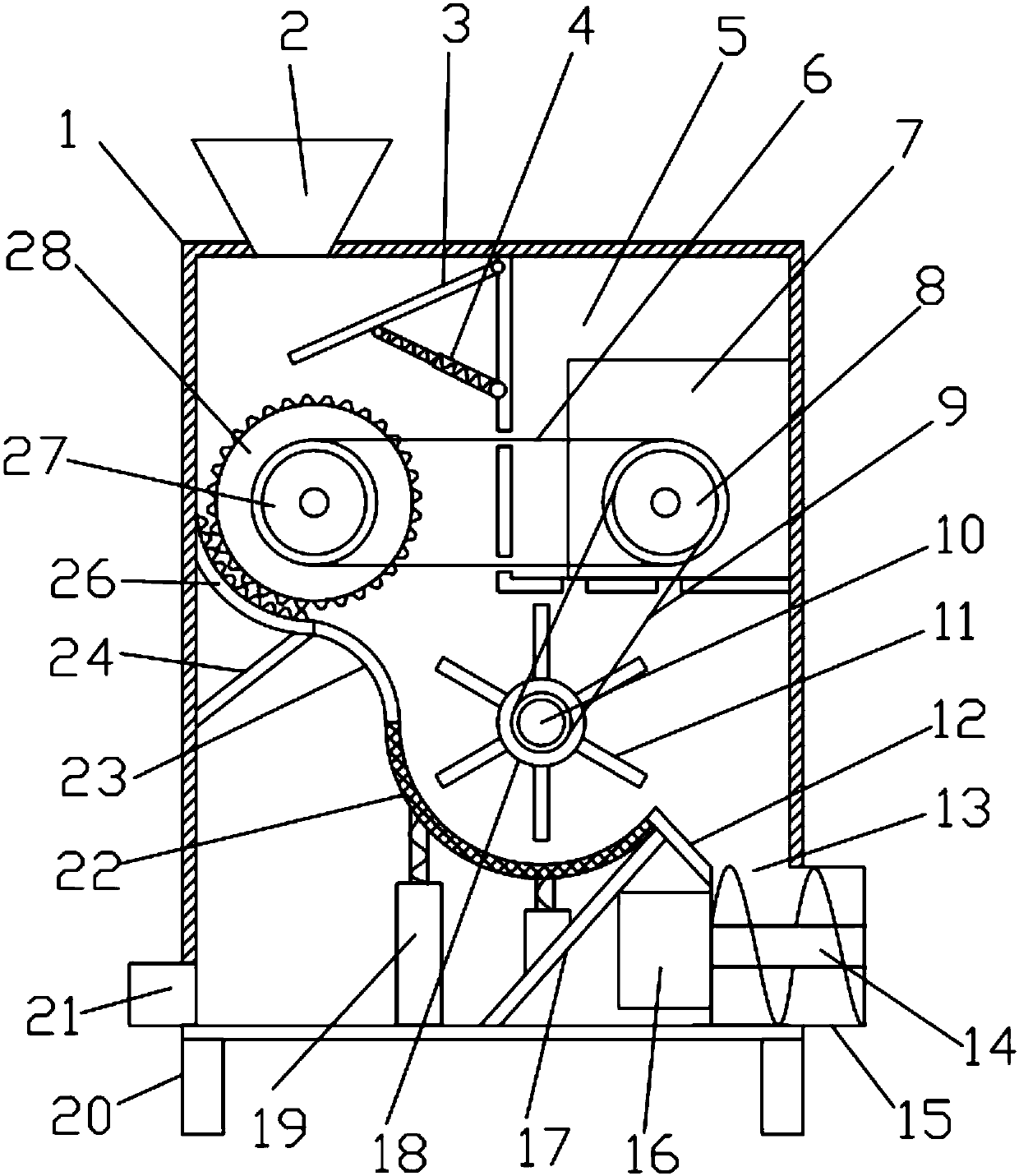 Quick efficient sludge dewatering device