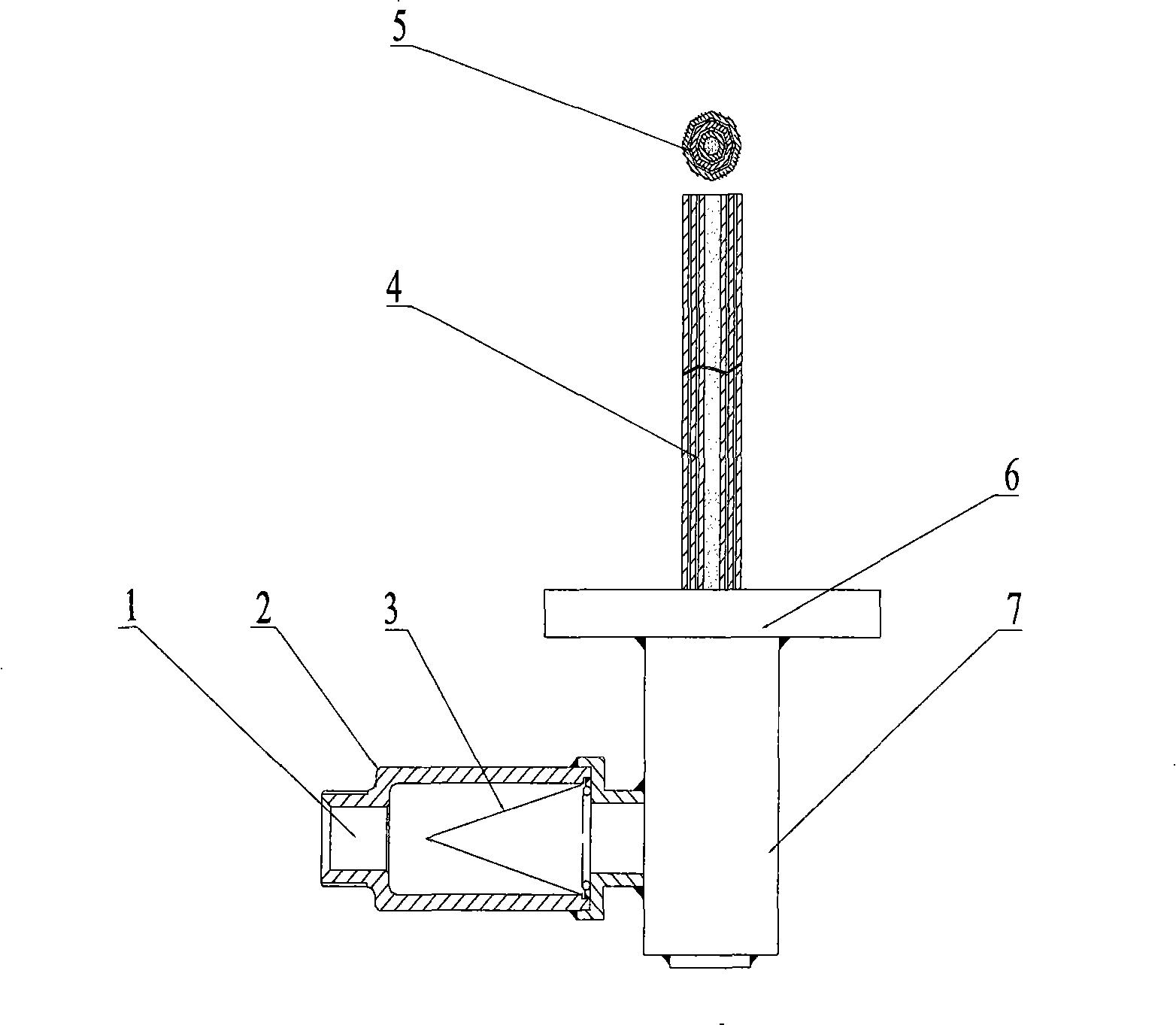 Multifunctional circular seam type gas supply element for steel melting