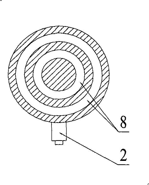 Multifunctional circular seam type gas supply element for steel melting