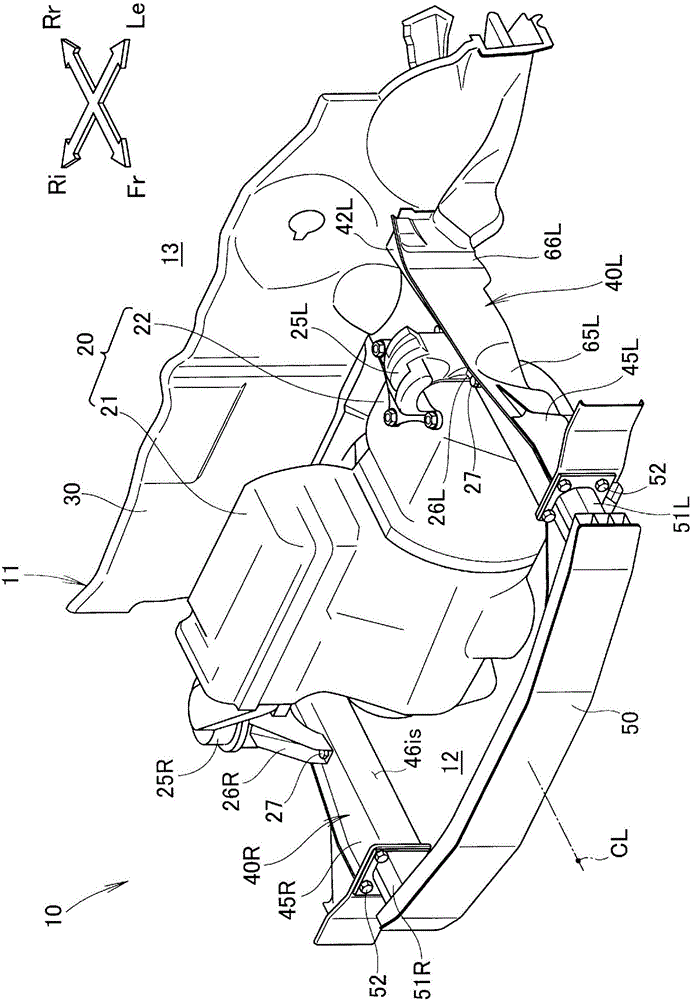 Structure for front part of vehicle body