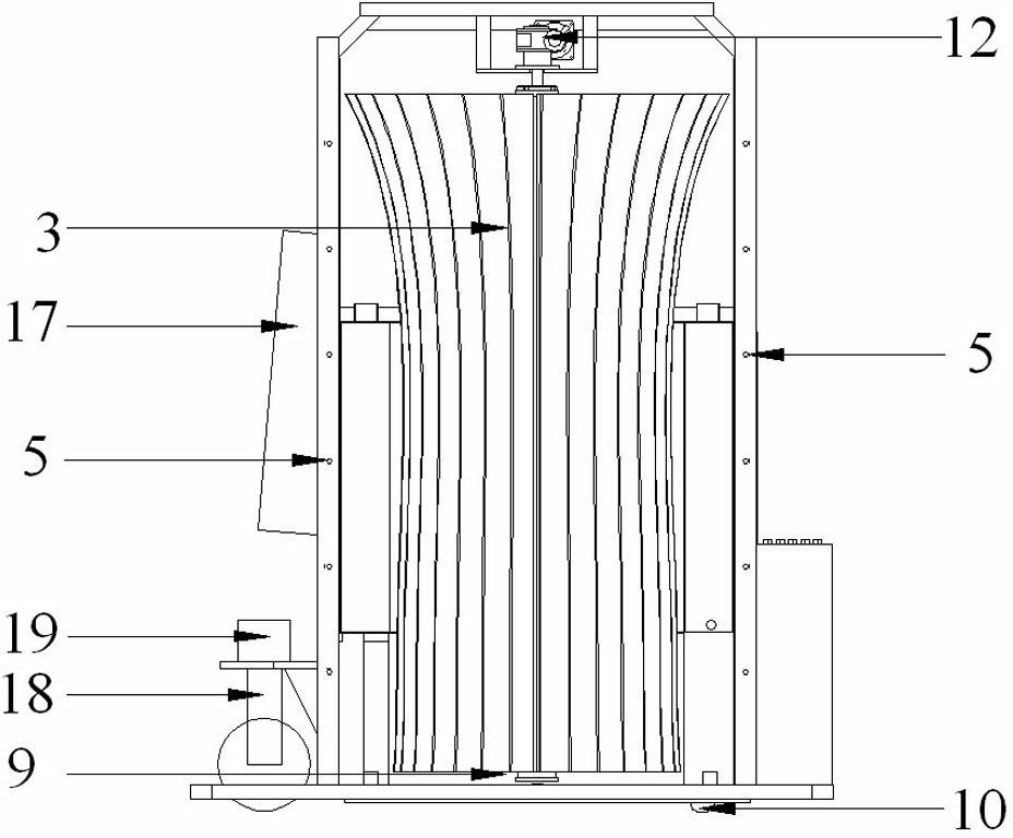 A train cleaning device