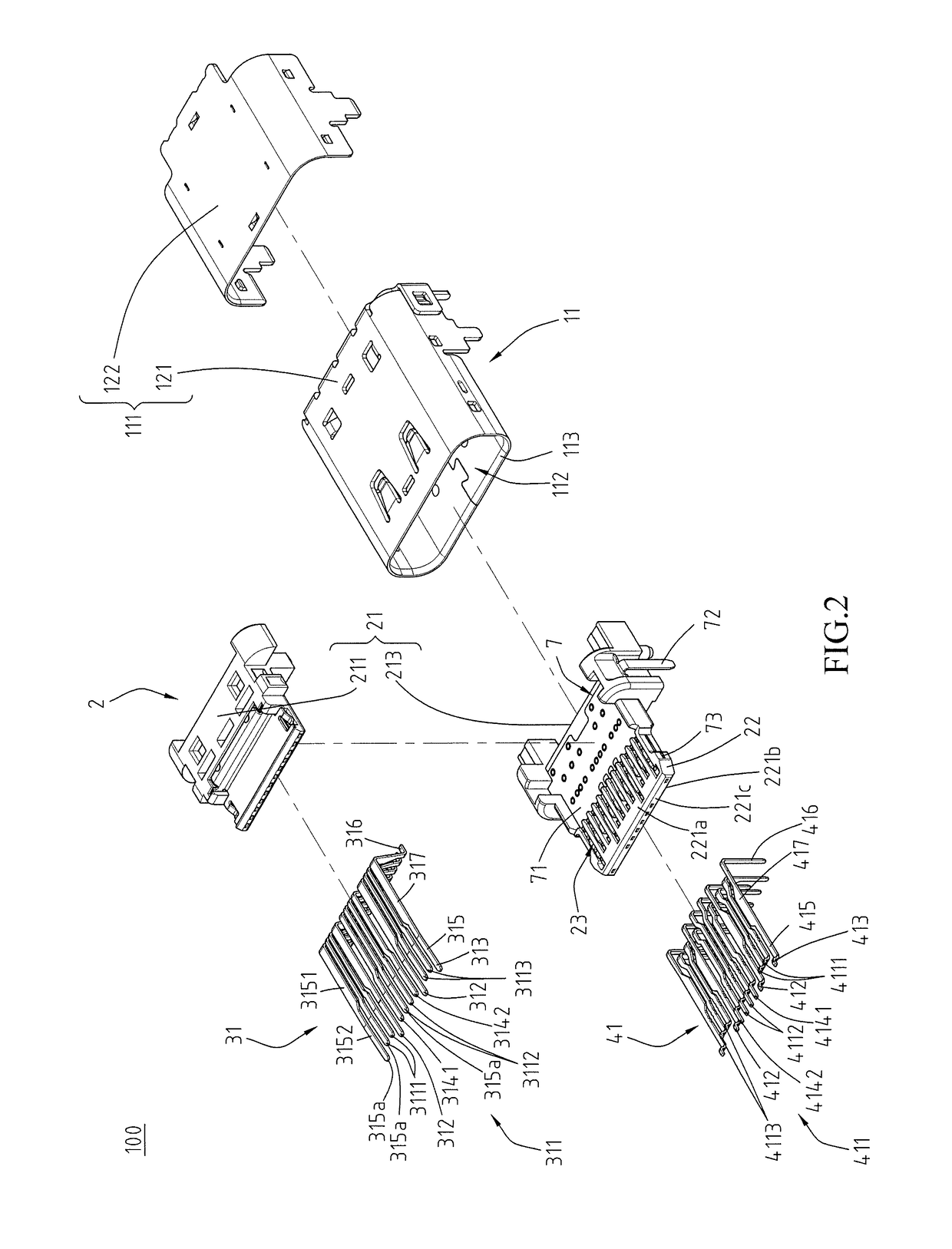 Electrical receptacle connector