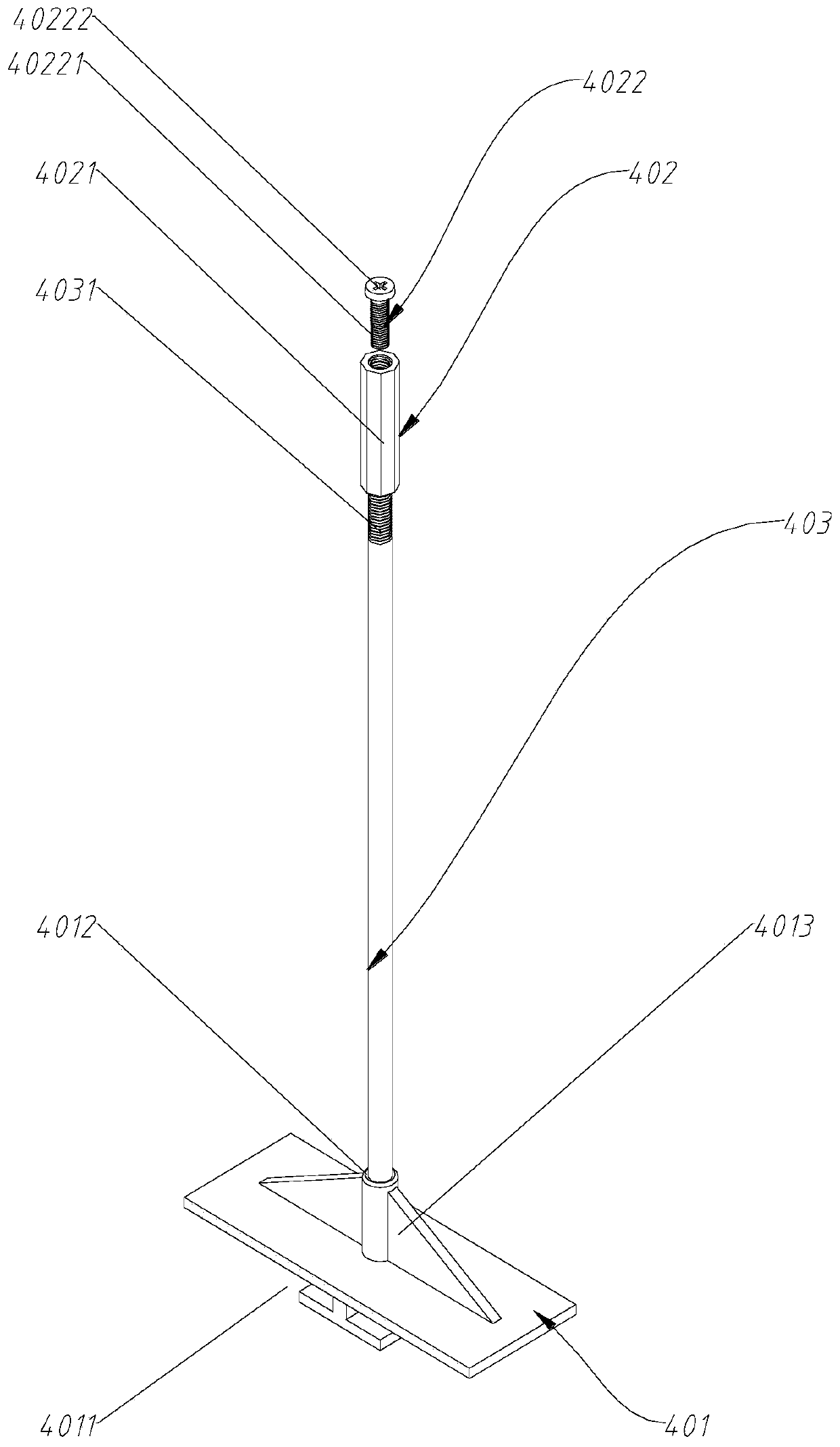 Wall supporting assembly, wall and construction method of wall