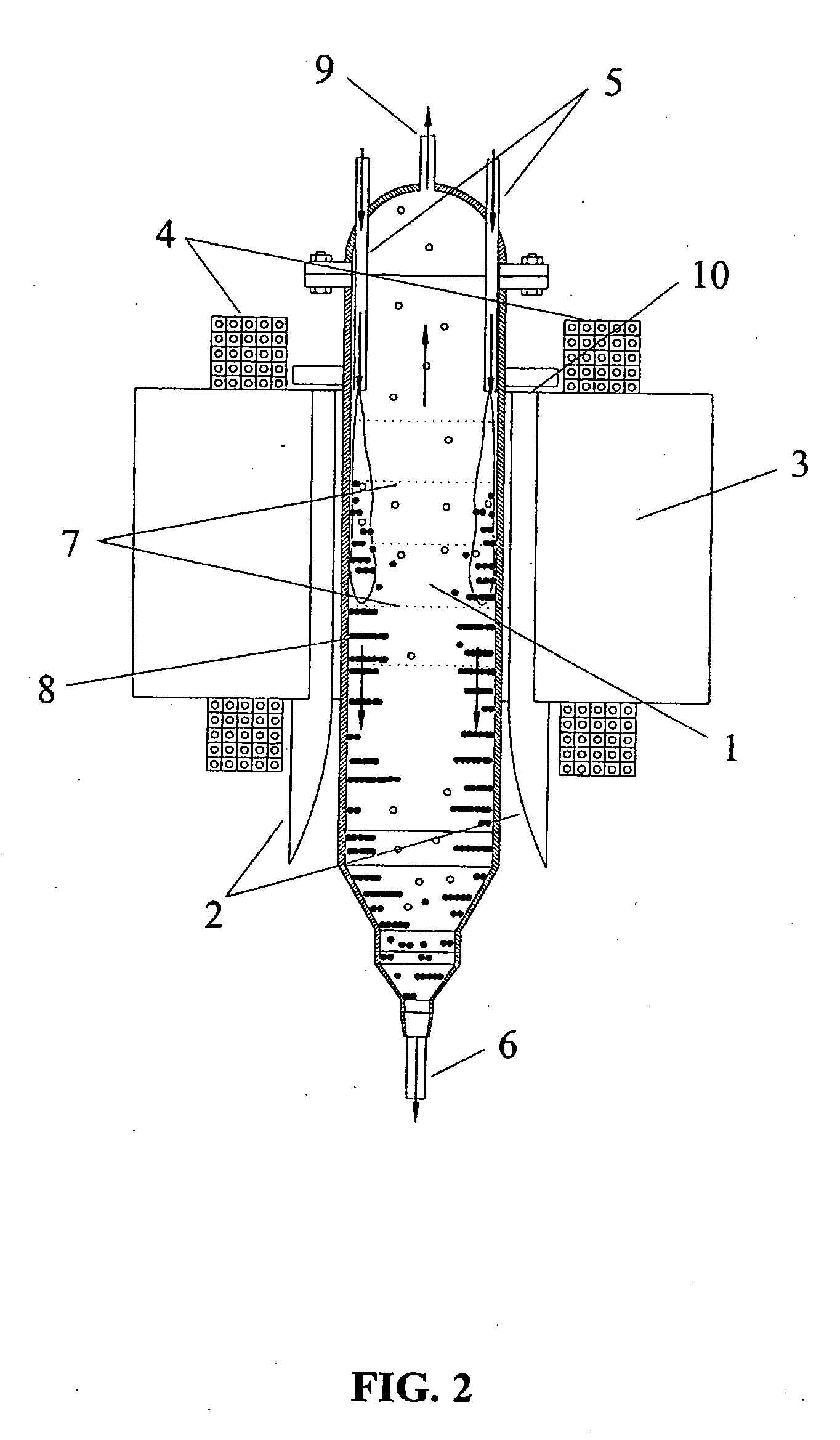 Apparatus and method for continuous separation of magnetic particles from non-magnetic fluids