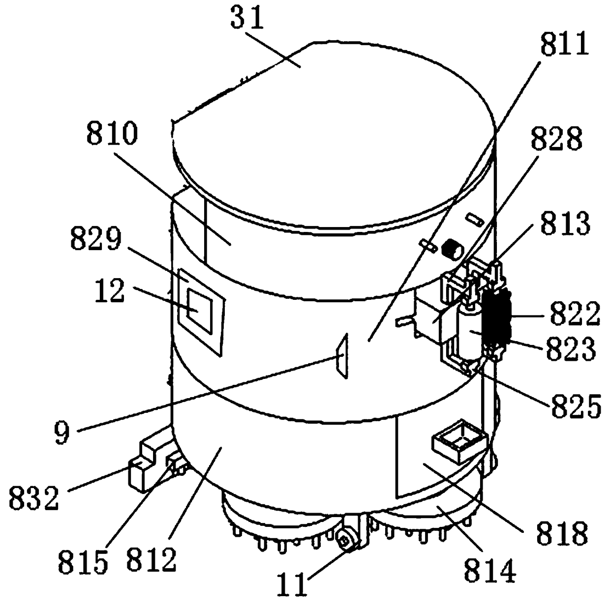 Intelligent stair cleaning robot