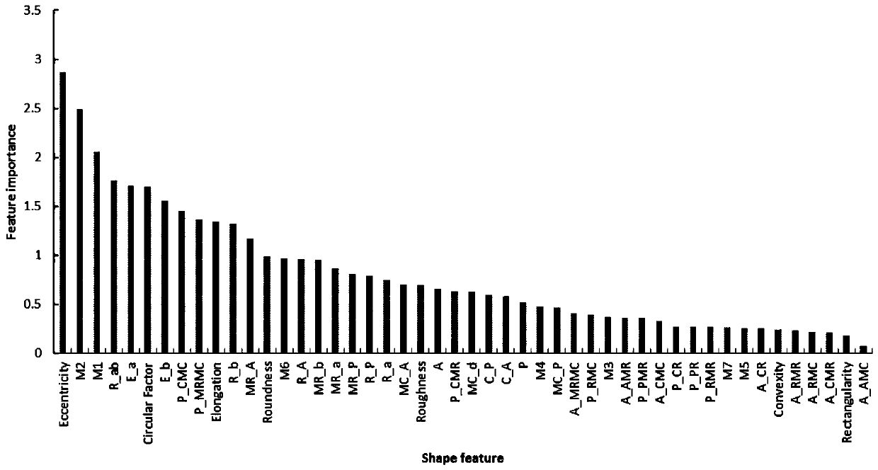 Aggregate shape classification method based on machine learning