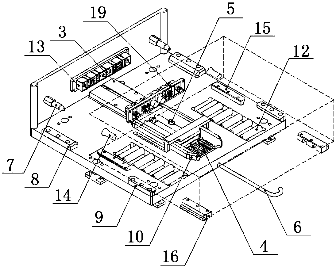 Automatic dismounting type power battery box system