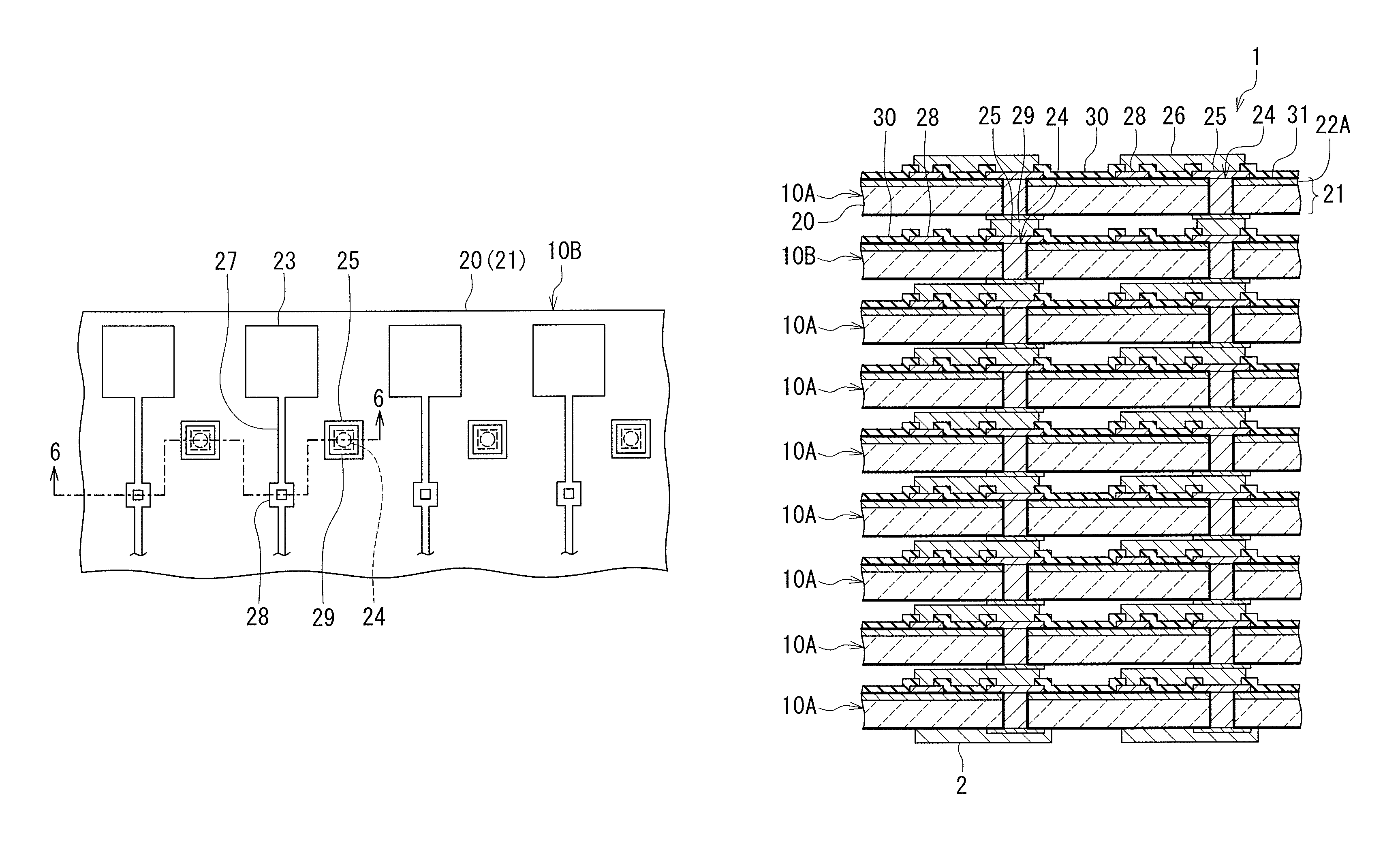 Layered chip package