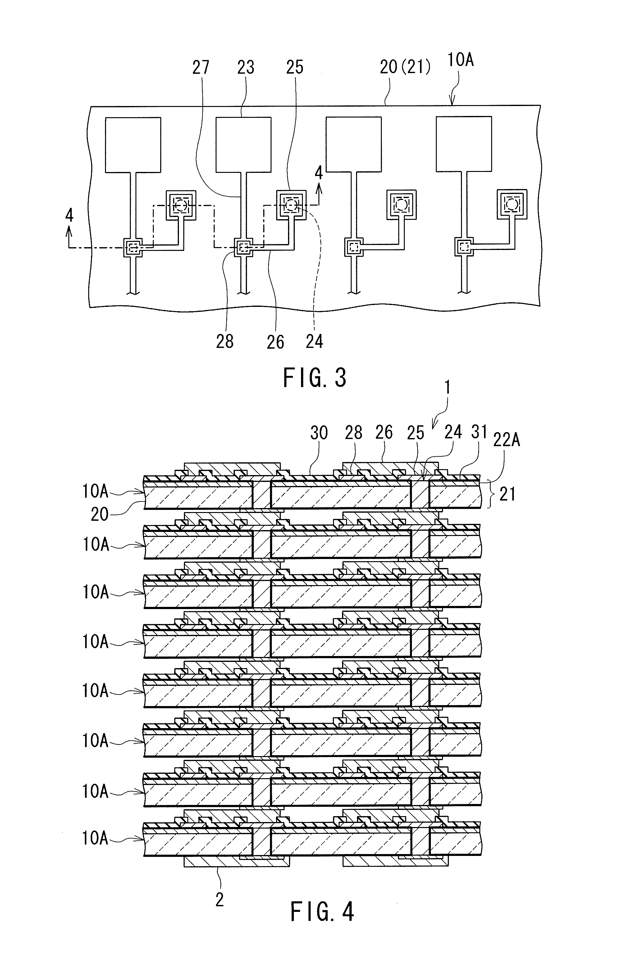 Layered chip package