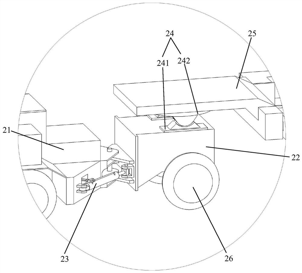 Two-stage steering support carrying vehicle